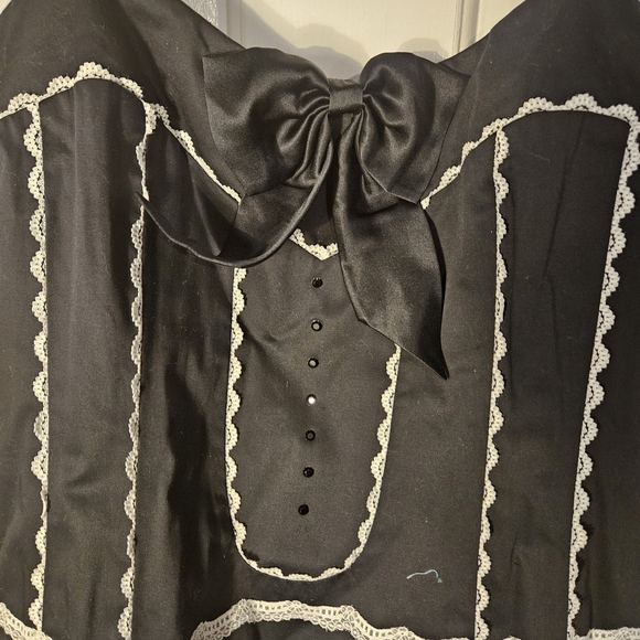 Black Bustier Camisole with Tie Front - Picture 2 of 8